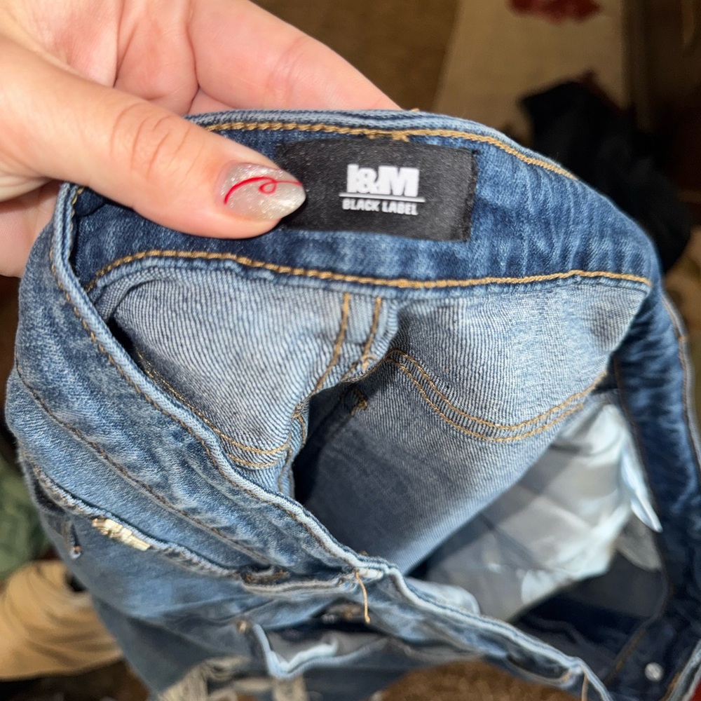 Light Blue Distressed Denim Jeans by I&M Black Label - Picture 4 of 6